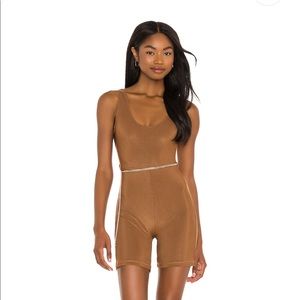 NWT* WeWoreWhat Active Scoop Romper Brown size M